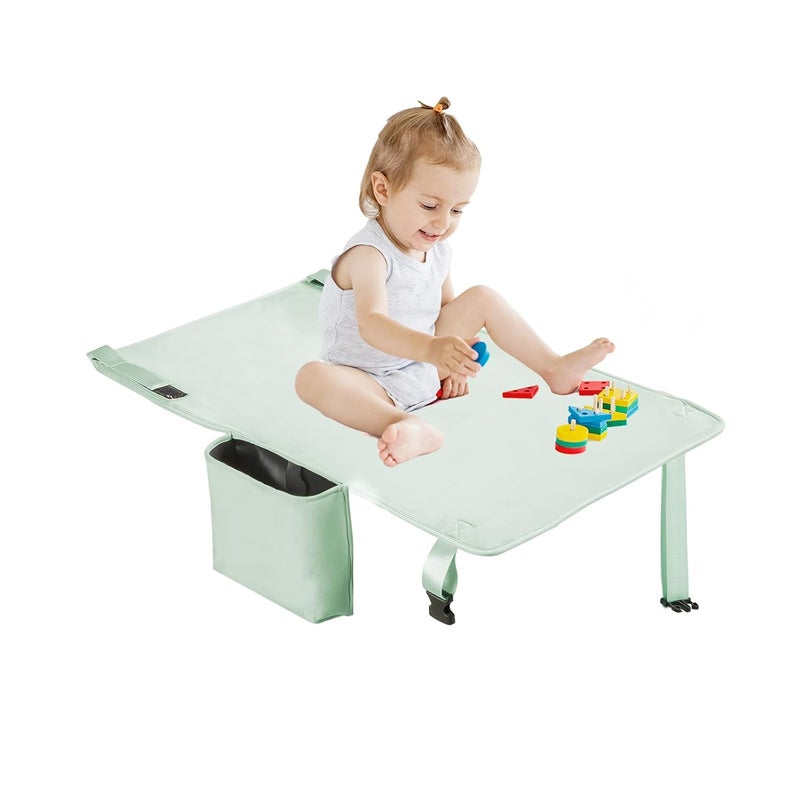 TrekBabe Toddler Airplane Bed, Airplane Seat Extender for Kids, Baby Travel Essentials, Green - Image 1